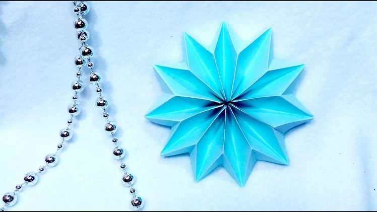 Easy 2 minutes snowflake! Christmas and New year 2017 decoration and ideas