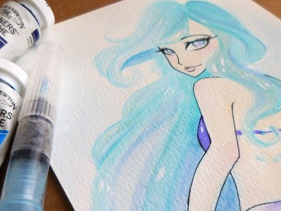 Elemental Ladies Series: Water (#2) - Watercolor Speedpaint ♡ iiKiui