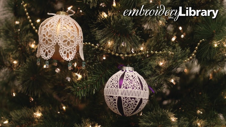 Freestanding Lace Ornament Covers