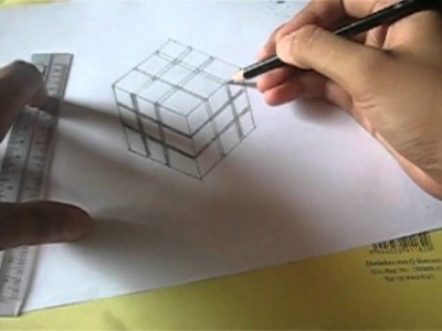 HOW TO DRAW 3D RUBIK CUBE