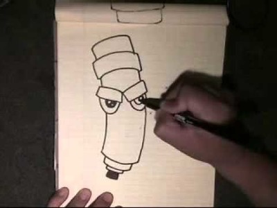 How to draw a graffiti character - Step by step - CHOLOWIZ