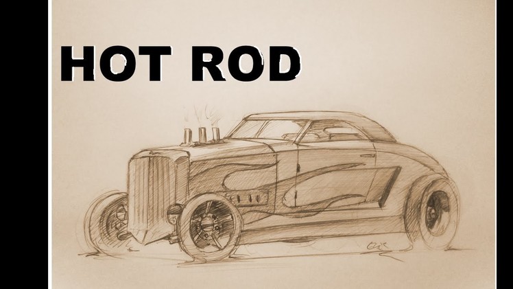 How to draw a Hot Rod 3D
