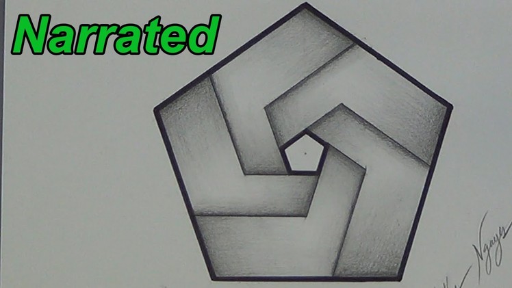 How To Draw An Impossible Pentagon - Impossible Shapes (Narrated)