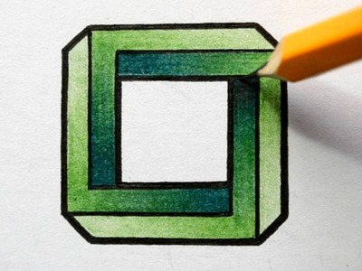 How to Draw an Impossible Square - Optical Illusion