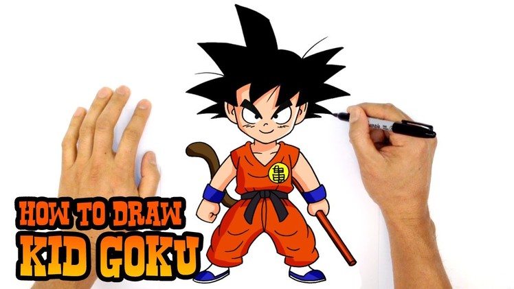 How to Draw Kid Goku (Dragon Ball)- Kids Art Lesson