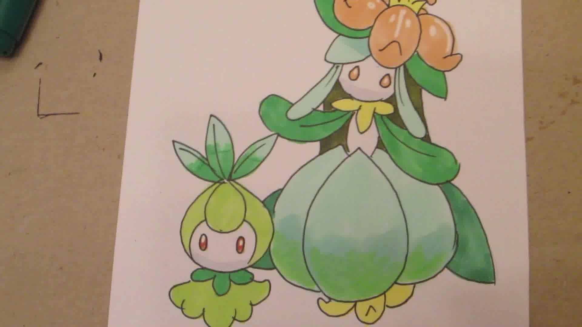 How To Draw Pokemon No 548 Petilil No 549 Lilligant