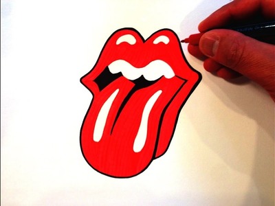 How to Draw the Rolling Stones - Mick Jagger Logo