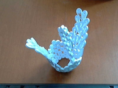 How to make 3d quilling Swan model 2 part2