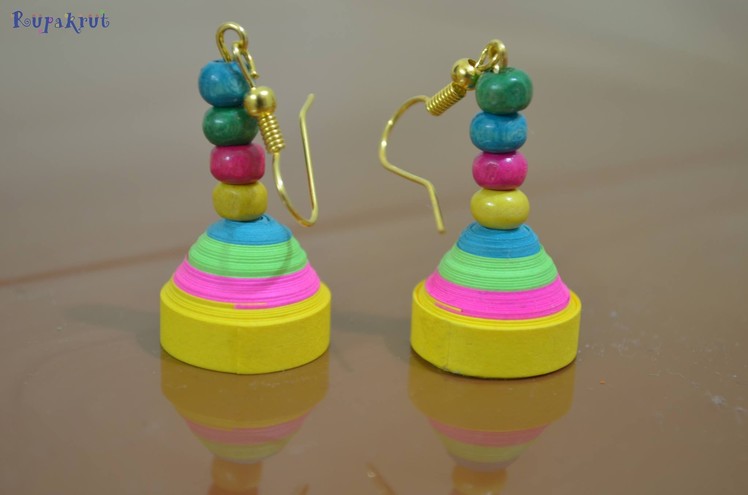 How to make Jhumkas Earrings with Quilling?