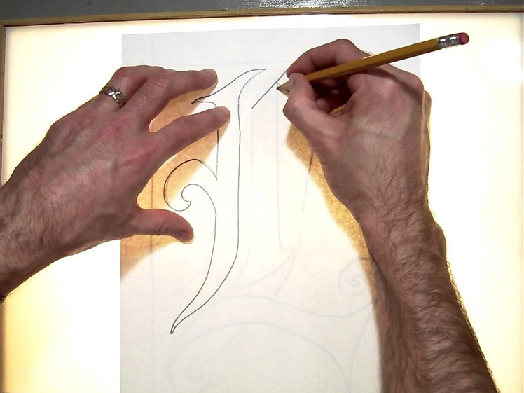 Light box Tracing of letter (Part 3.10).MOV