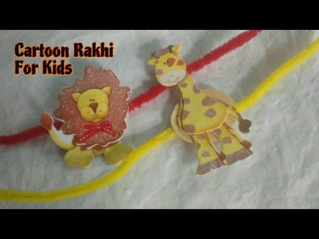 Make Cartoon Rakhi For Kids With Pipe Cleaners | Easy And Quick | Craftlas