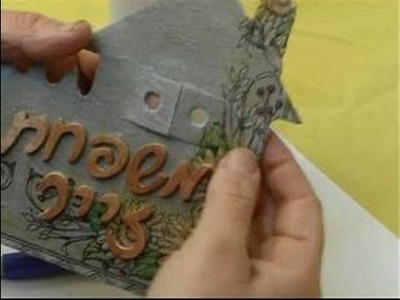 Making Personalized Decoupage Items : Gluing a Magnet on a Decoupage Nameplate