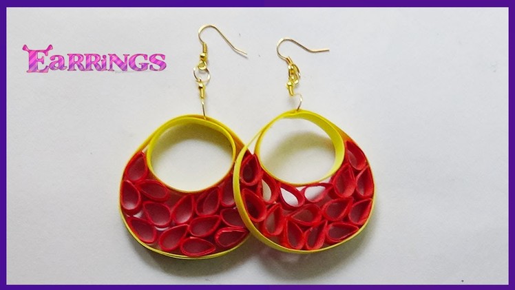 Paper quilling: earrings designs - Hand crafts Making