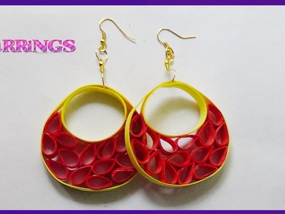 Paper quilling: earrings designs - Hand crafts Making