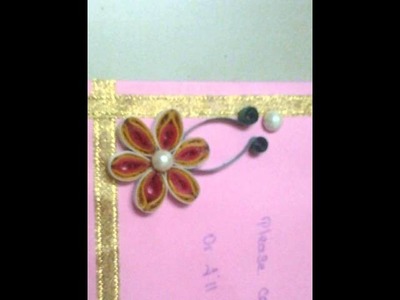 PAPER QUILLING ON ENVELOPE