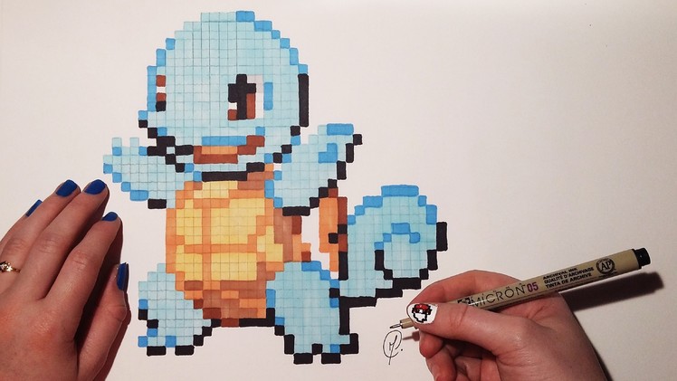 Pixel Art Pokemon - Squirtle (Speed Drawing)