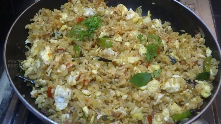 Quick and Easy Egg Fried Rice in Telugu