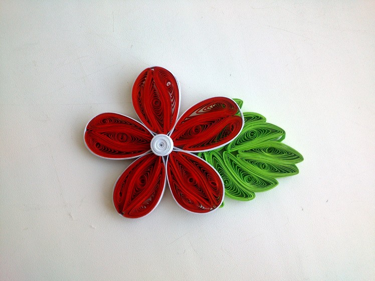 Quilling Art Tutorial - Quilling flower tutorial, quilling Leaves tutorial.