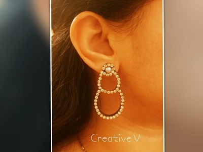 Quilling Chandbali Style Earring Tutorial 2