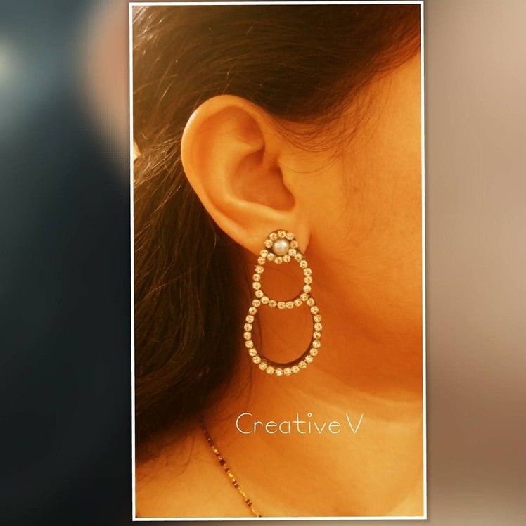 Quilling Chandbali Style Earring Tutorial 2