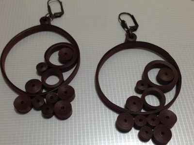 Quilling Earrings Chocolate