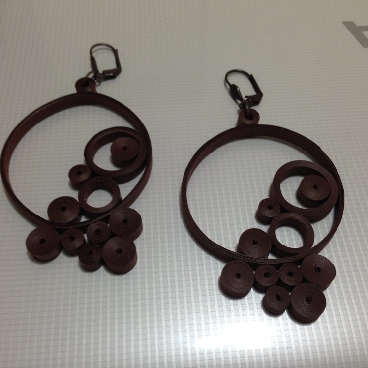 Quilling Earrings Chocolate