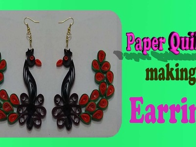 Quilling Fashion Hand Made Peacock Earrings