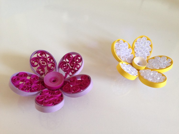 Quilling Flowers using a tiny pillow