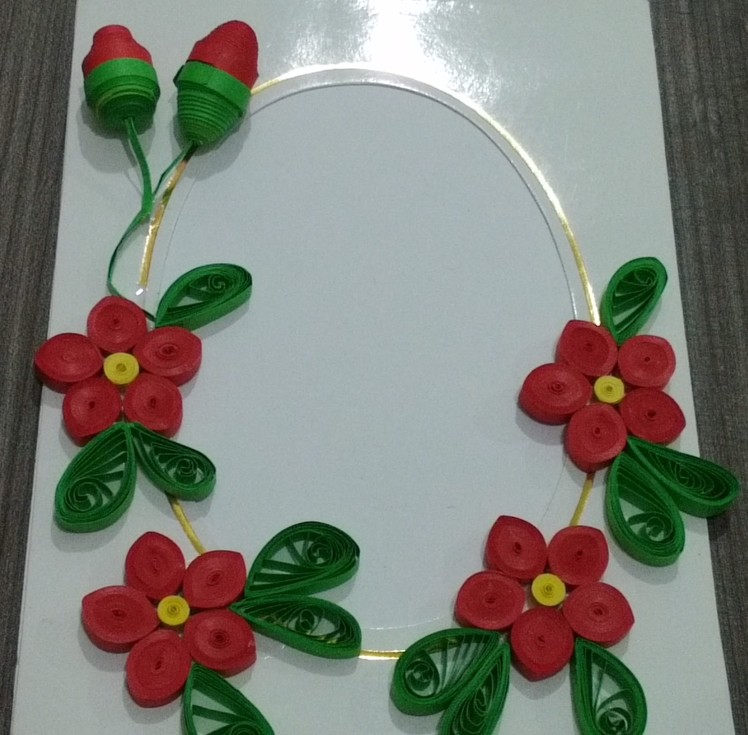Quilling photo frame.card