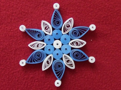Quilling Snowflakes Tutorial 2. Christmas Ornament