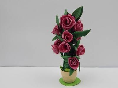 Quilling -  table decoration - rosebush1| DIY quilling rose rosebush