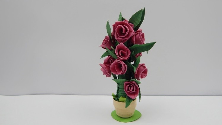 Quilling -  table decoration - rosebush1| DIY quilling rose rosebush