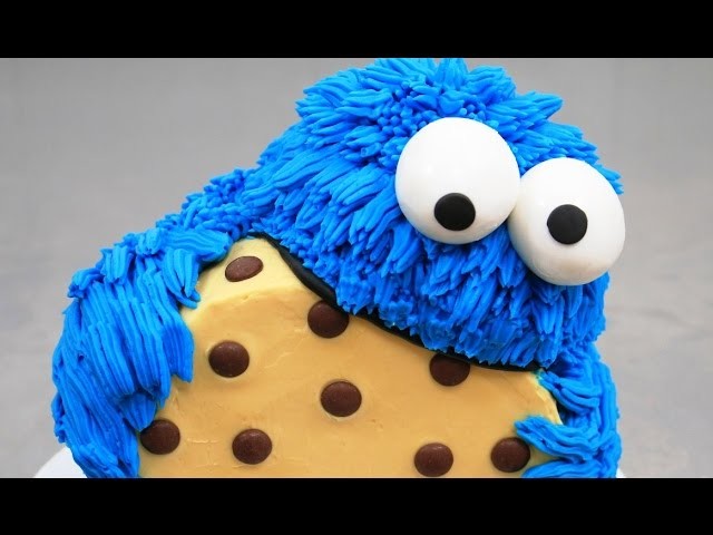 COOKIE MONSTER CAKE - Buttercream Decorating *How To Make by CakesStepbyStep