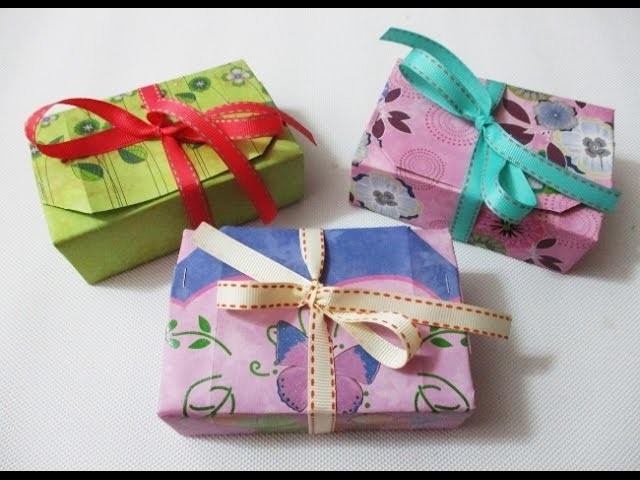 DIY : #166 Paper Gift Box - No Glue