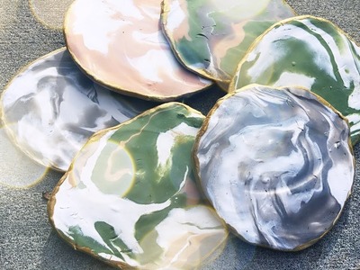 DIY: Faux Agate.Marble Coasters for $6