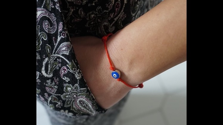 DIY How to make Red String Kabbalah Bracelet , Red String Of Fate, Protection Bracelet