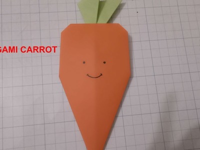 Diy paper carrot.easy origami for kid.easy fold for beginner