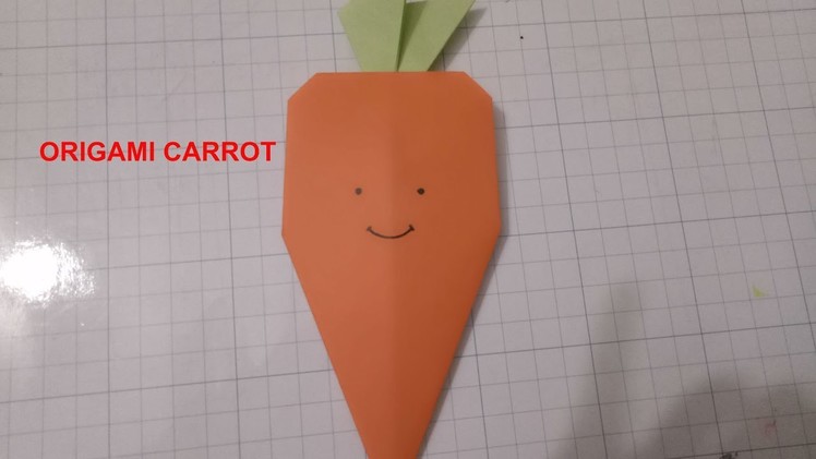 Diy paper carrot.easy origami for kid.easy fold for beginner