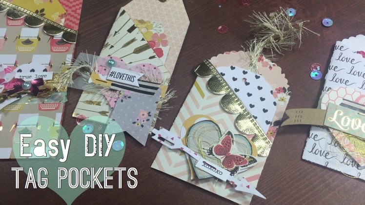 ♥ EASY DIY POCKET TAGS . Valentines Ideas  | I'm A Cool Mom