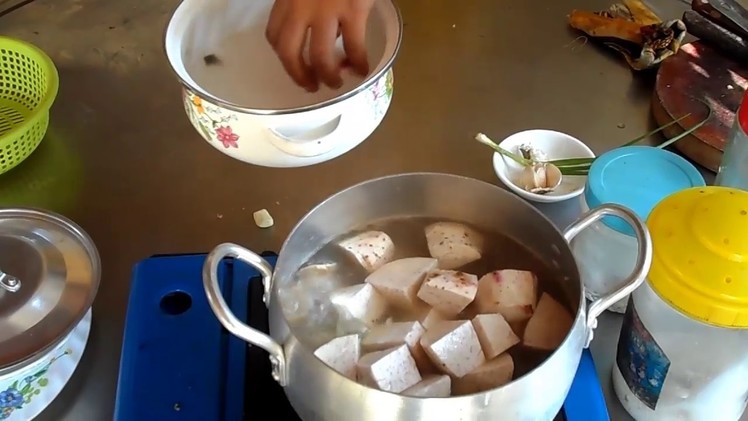 Food Khmer cooking in my village, How to cook   Pork and Trav #99