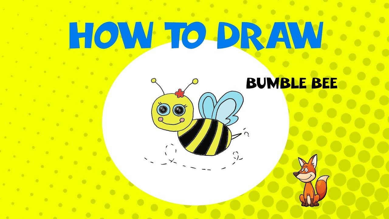 How To Draw A Bumble Bee - Step By Step - Drawing Tutorial