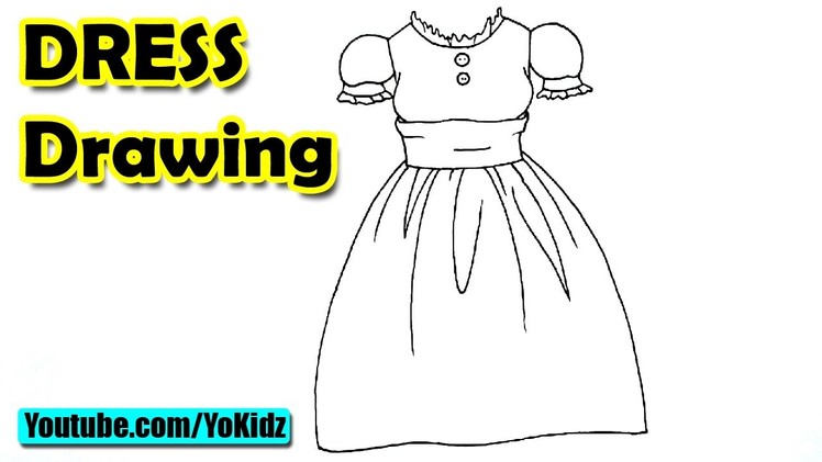 How to draw a dress for kids
