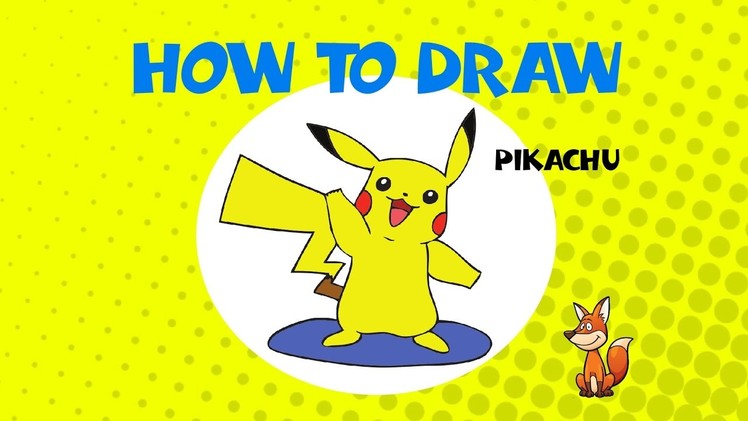 How to draw Pikachu of Pokemon - STEP BY STEP - DRAWING TUTORIAL