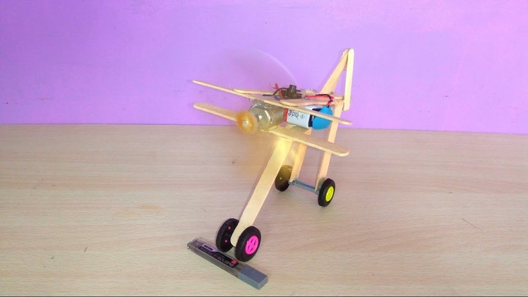 How to make a airplane with ice cream sticks - simple step by step tutorials