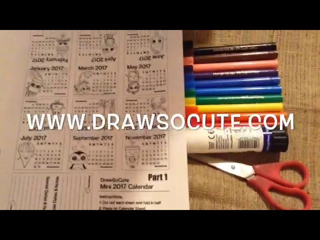 How to Make a DrawSoCute Mini DIY Calendar | Silver Fox |