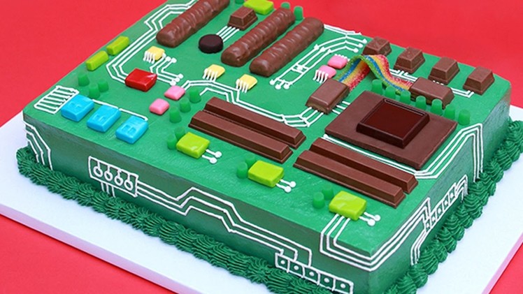 HOW TO MAKE A MOTHERBOARD CAKE - NERDY NUMMIES