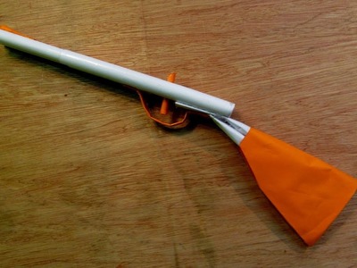 How to Make a Paper Double Barrel Shotgun that Shoots Rubber Bands