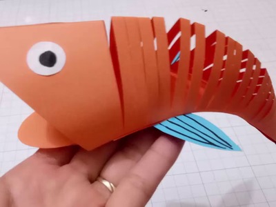 How to make a paper moving fish.Easy crafts 3D paper fish for kid.cute diy fish you need see