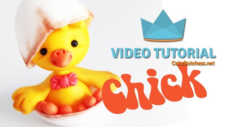 How to make an adorable Chick Cake Topper - Cake Decorating Tutorial