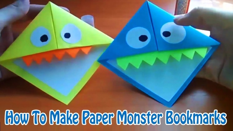 How To Make Paper monster bookmarks easy - step by step guide